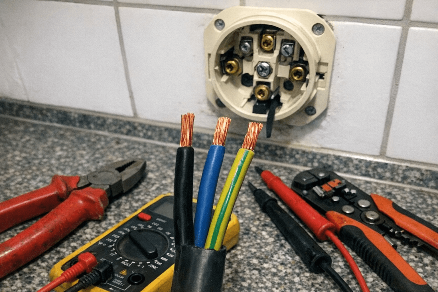 Küchenanschluss hergestellt